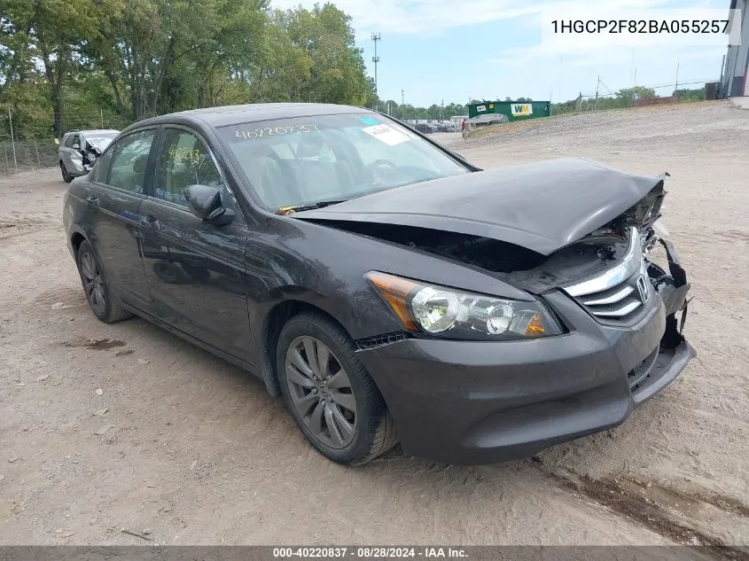 2011 Honda Accord 2.4 Ex-L VIN: 1HGCP2F82BA055257 Lot: 40220837