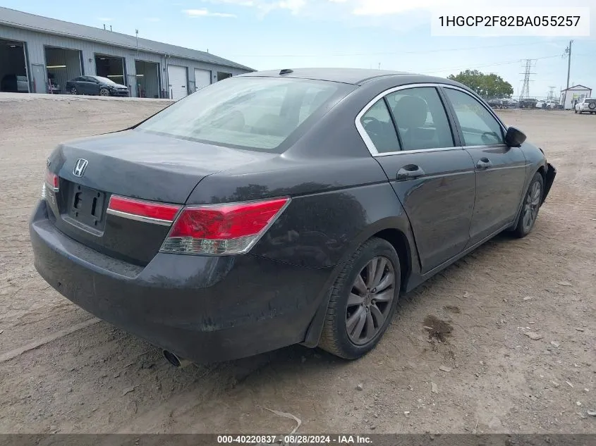 2011 Honda Accord 2.4 Ex-L VIN: 1HGCP2F82BA055257 Lot: 40220837