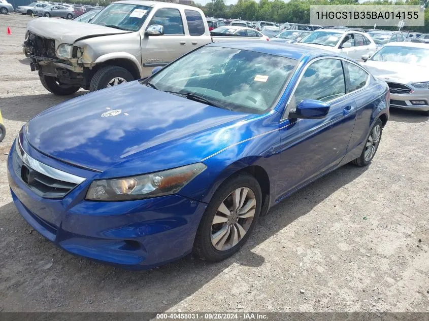 1HGCS1B35BA014155 2011 Honda Accord 2.4 Lx-S