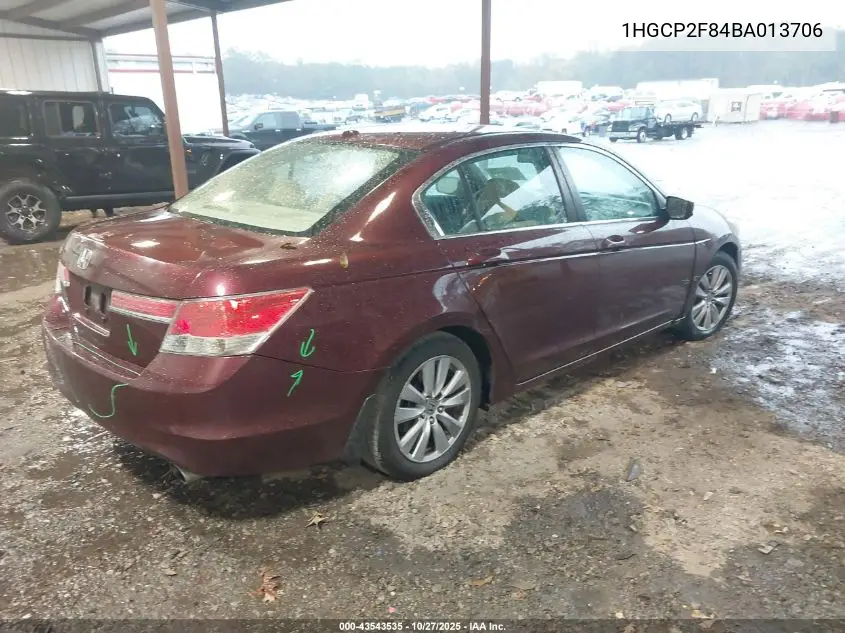 1HGCP2F84BA013706 2011 Honda Accord 2.4 Ex-L
