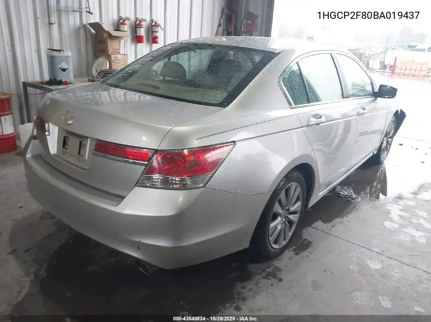 1HGCP2F80BA019437 2011 Honda Accord 2.4 Ex-L