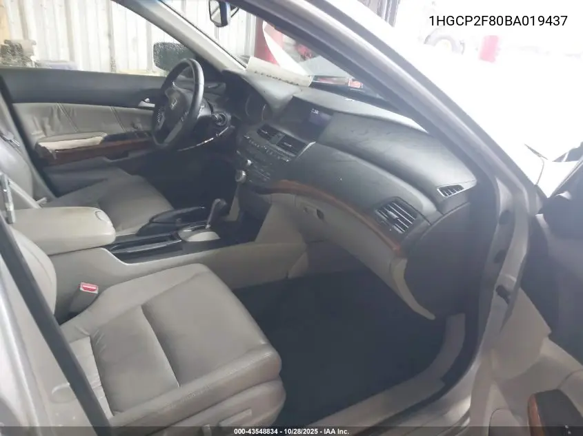 1HGCP2F80BA019437 2011 Honda Accord 2.4 Ex-L