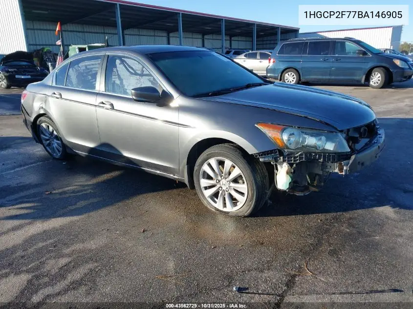 1HGCP2F77BA146905 2011 Honda Accord 2.4 Ex