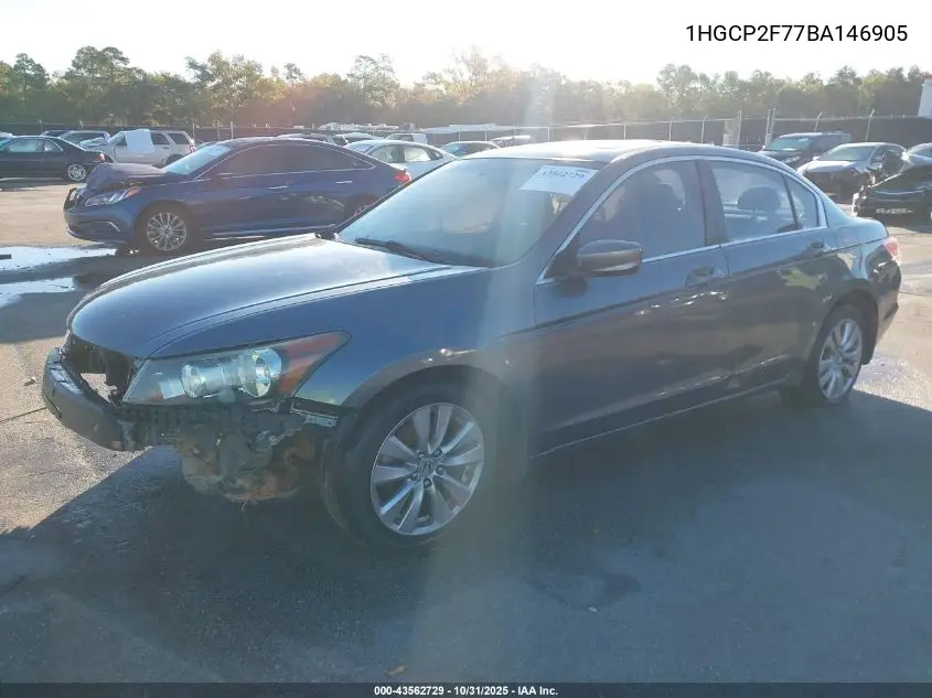 1HGCP2F77BA146905 2011 Honda Accord 2.4 Ex
