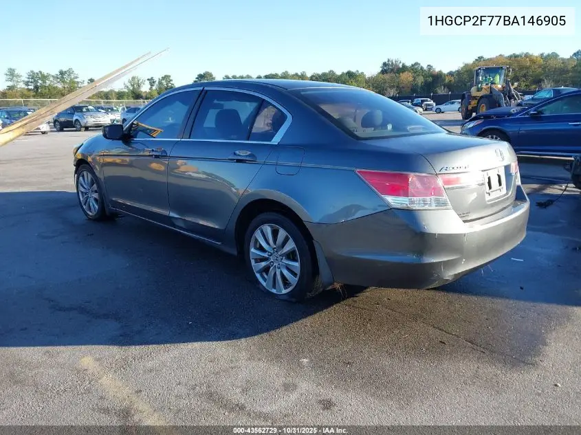1HGCP2F77BA146905 2011 Honda Accord 2.4 Ex