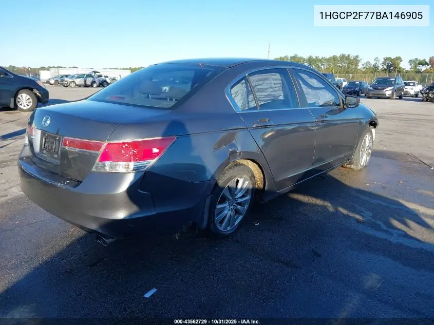 1HGCP2F77BA146905 2011 Honda Accord 2.4 Ex