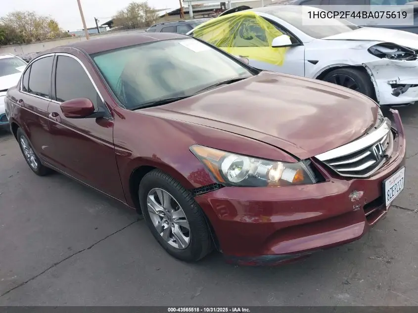1HGCP2F44BA075619 2011 Honda Accord 2.4 Lx-P