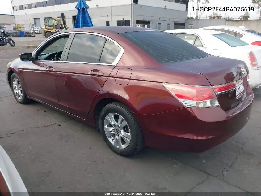 1HGCP2F44BA075619 2011 Honda Accord 2.4 Lx-P