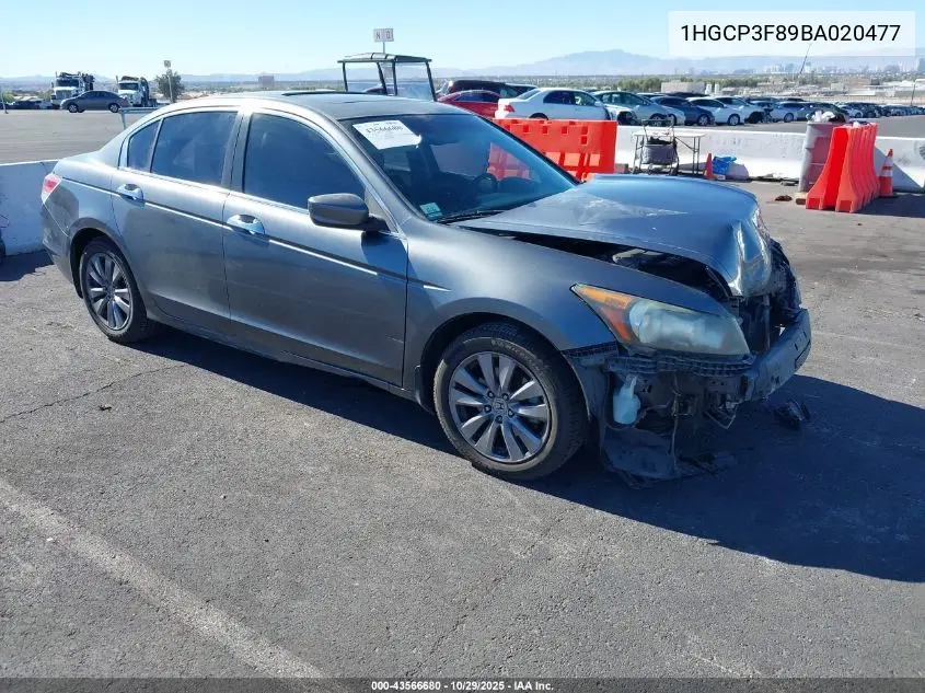 1HGCP3F89BA020477 2011 Honda Accord 3.5 Ex-L