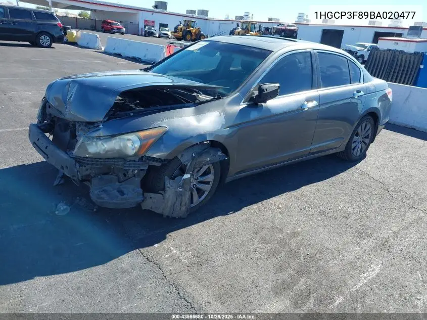 1HGCP3F89BA020477 2011 Honda Accord 3.5 Ex-L