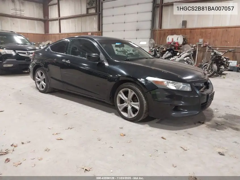 1HGCS2B81BA007057 2011 Honda Accord 3.5 Ex-L