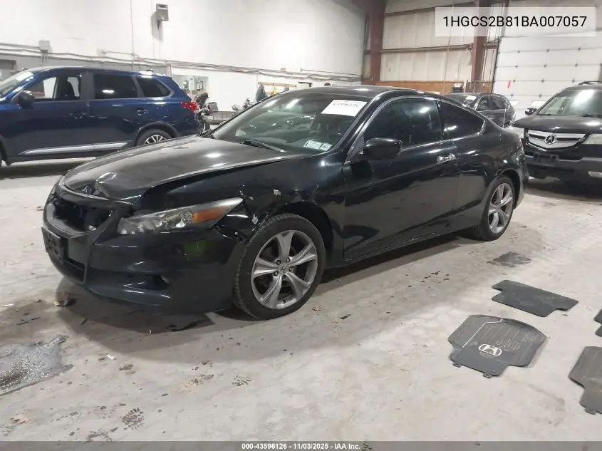 1HGCS2B81BA007057 2011 Honda Accord 3.5 Ex-L