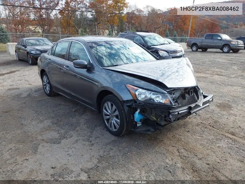 1HGCP2F8XBA008462 2011 Honda Accord 2.4 Ex-L