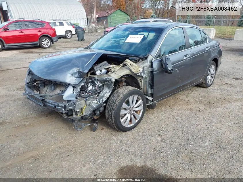 1HGCP2F8XBA008462 2011 Honda Accord 2.4 Ex-L