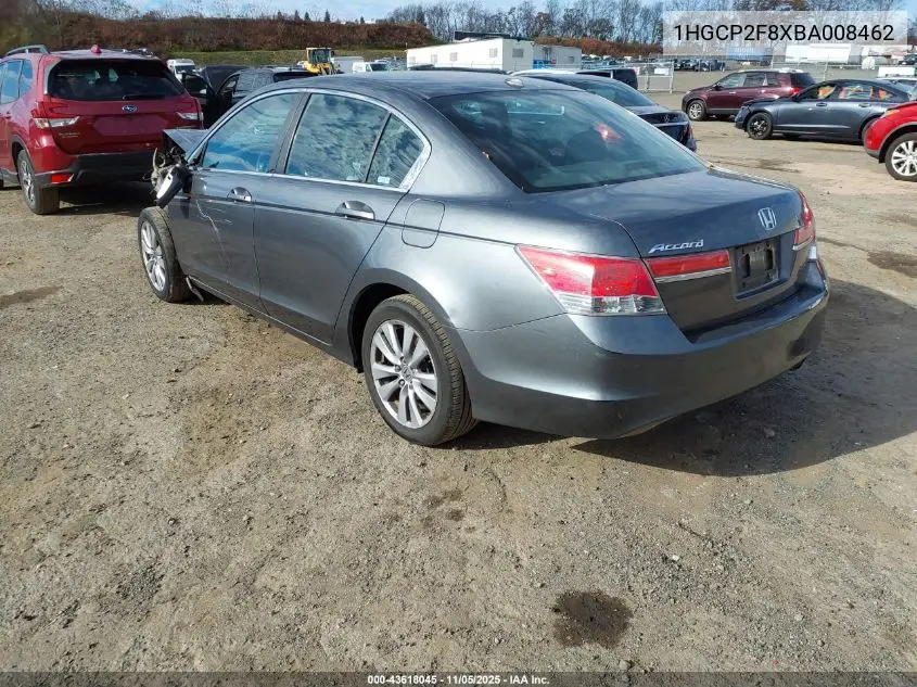 1HGCP2F8XBA008462 2011 Honda Accord 2.4 Ex-L
