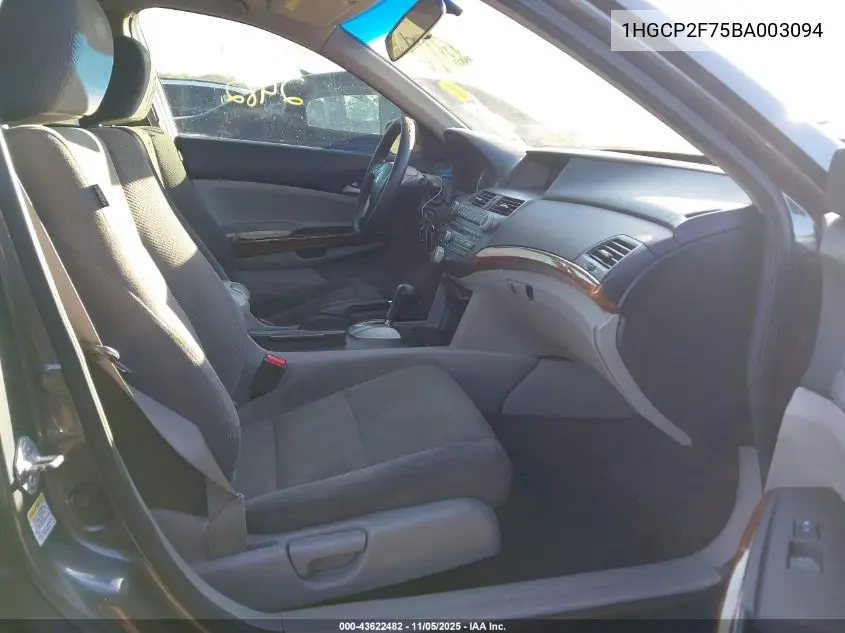 1HGCP2F75BA003094 2011 Honda Accord 2.4 Ex