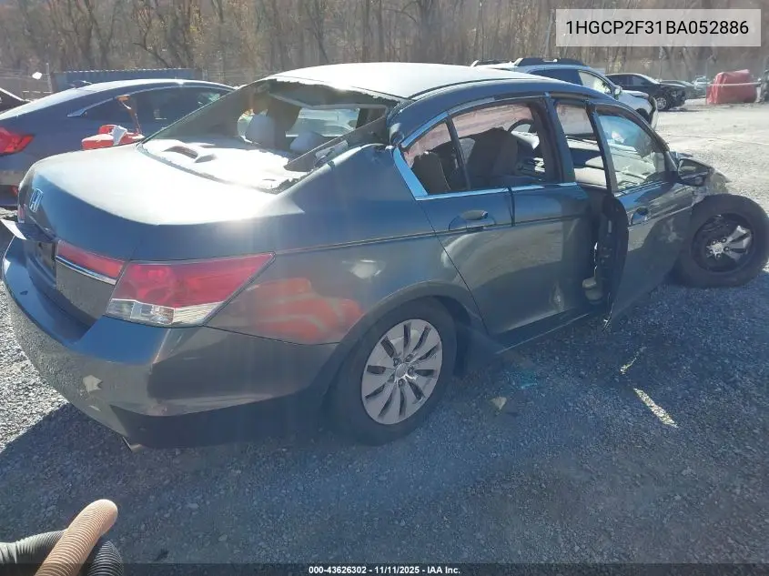 1HGCP2F31BA052886 2011 Honda Accord 2.4 Lx