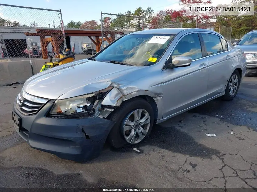 1HGCP2F64BA015423 2011 Honda Accord 2.4 Se