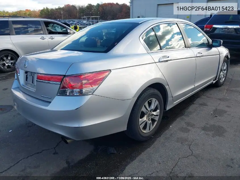 1HGCP2F64BA015423 2011 Honda Accord 2.4 Se