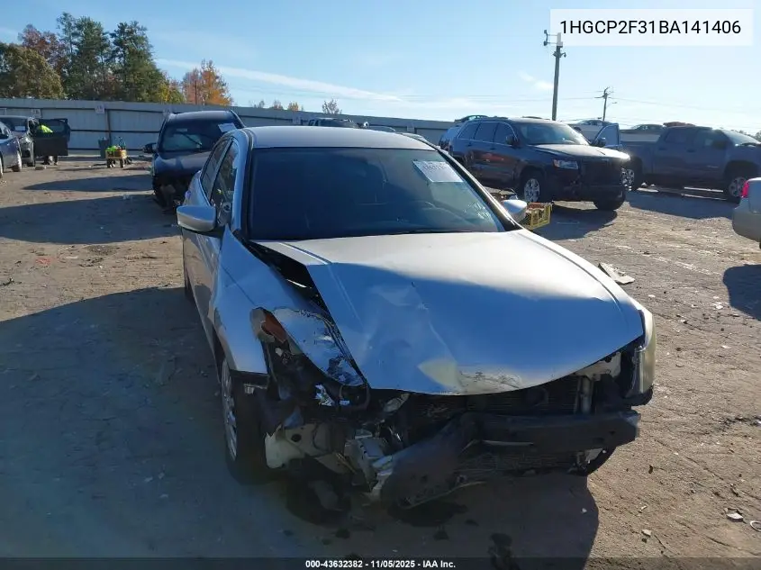 1HGCP2F31BA141406 2011 Honda Accord 2.4 Lx