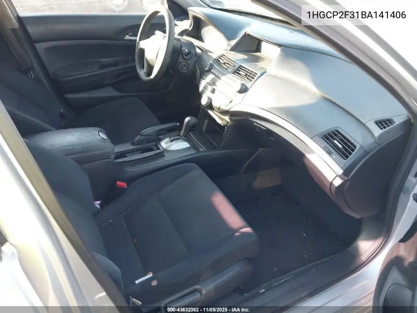 1HGCP2F31BA141406 2011 Honda Accord 2.4 Lx