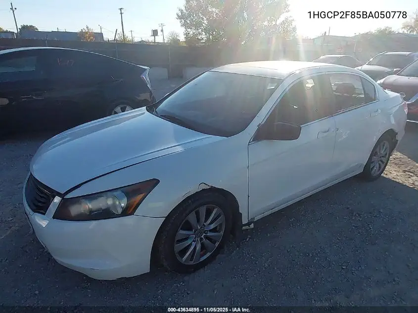 1HGCP2F85BA050778 2011 Honda Accord 2.4 Ex-L