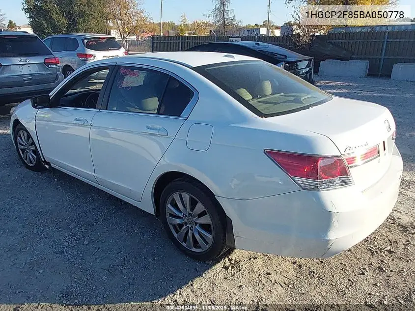 1HGCP2F85BA050778 2011 Honda Accord 2.4 Ex-L