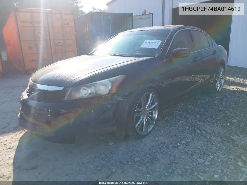 1HGCP2F74BA014619 2011 Honda Accord 2.4 Ex