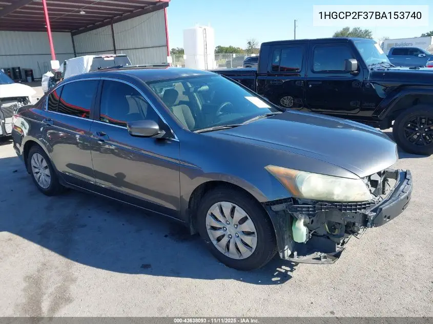 1HGCP2F37BA153740 2011 Honda Accord 2.4 Lx