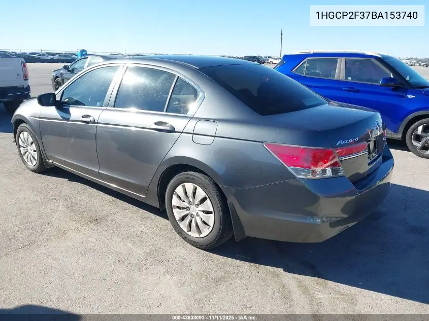 1HGCP2F37BA153740 2011 Honda Accord 2.4 Lx
