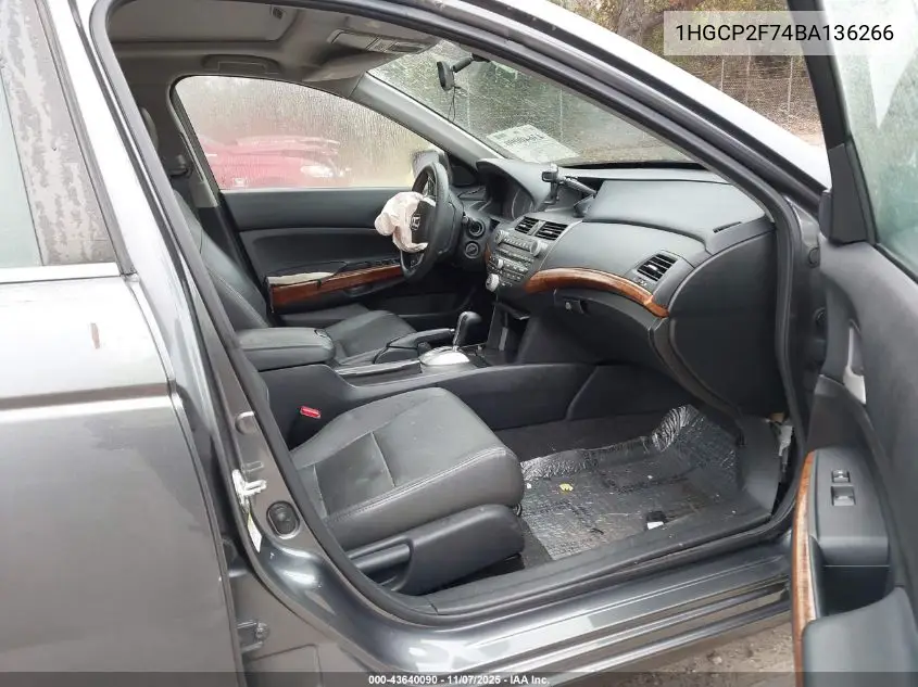 1HGCP2F74BA136266 2011 Honda Accord 2.4 Ex
