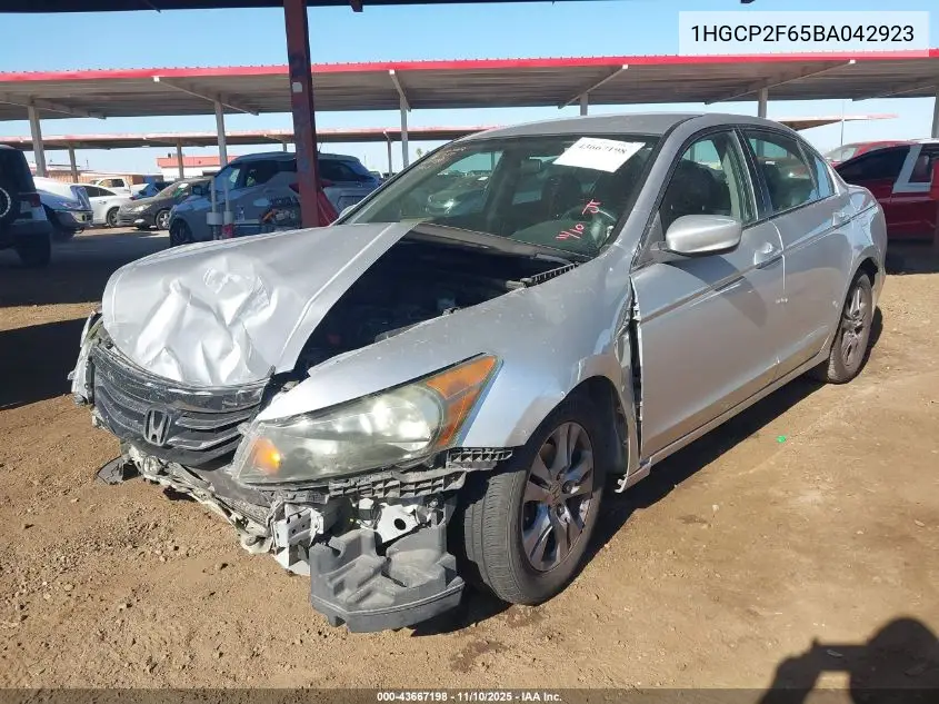 1HGCP2F65BA042923 2011 Honda Accord 2.4 Se