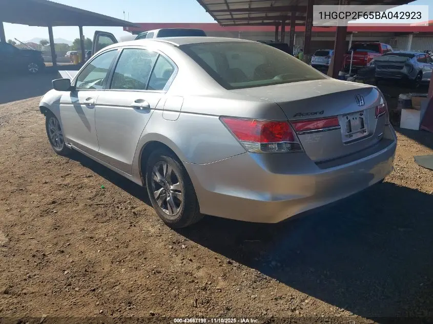 1HGCP2F65BA042923 2011 Honda Accord 2.4 Se