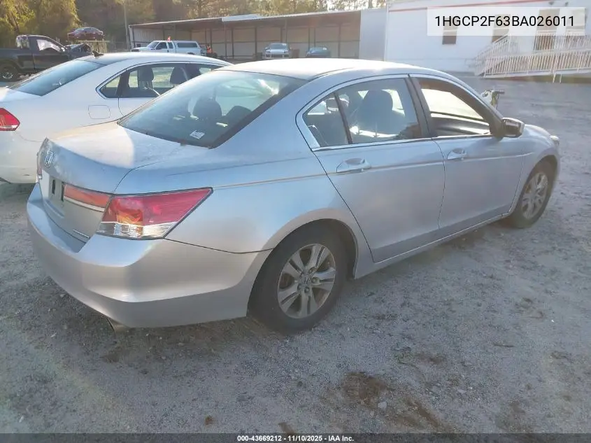 1HGCP2F63BA026011 2011 Honda Accord 2.4 Se