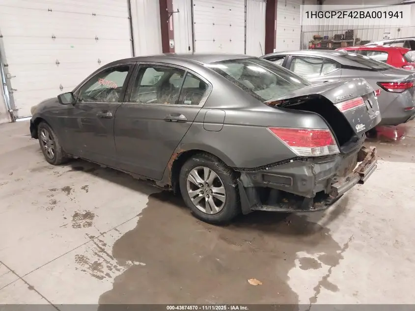 1HGCP2F42BA001941 2011 Honda Accord 2.4 Lx-P