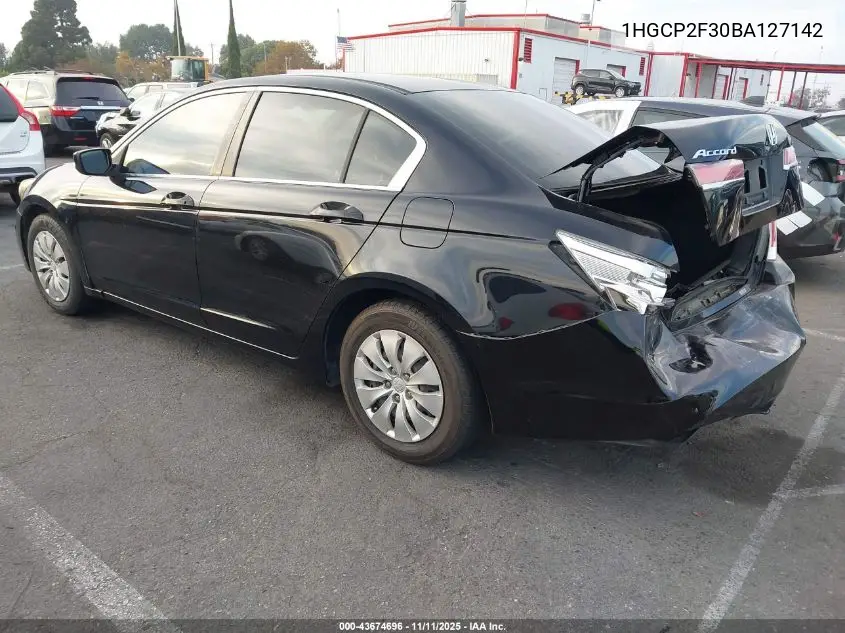 1HGCP2F30BA127142 2011 Honda Accord 2.4 Lx