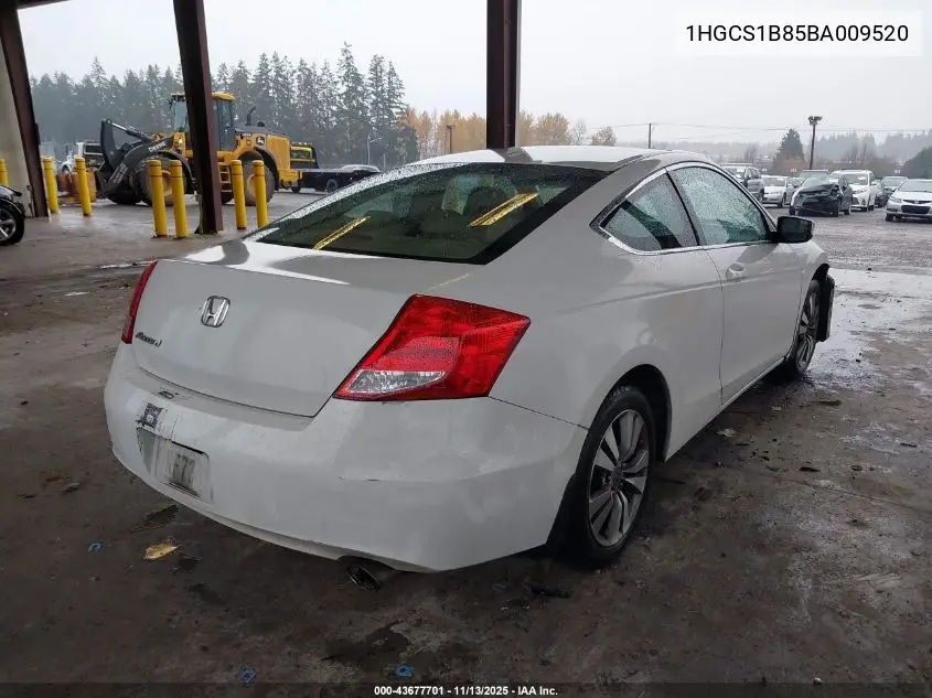 1HGCS1B85BA009520 2011 Honda Accord 2.4 Ex-L