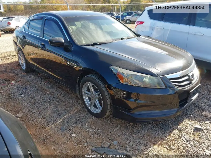 1HGCP2F83BA044350 2011 Honda Accord 2.4 Ex-L