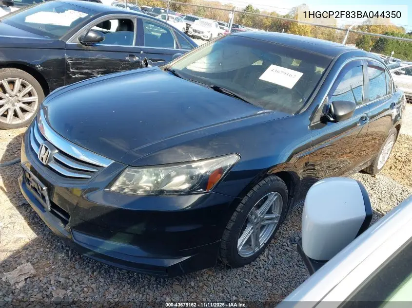 1HGCP2F83BA044350 2011 Honda Accord 2.4 Ex-L