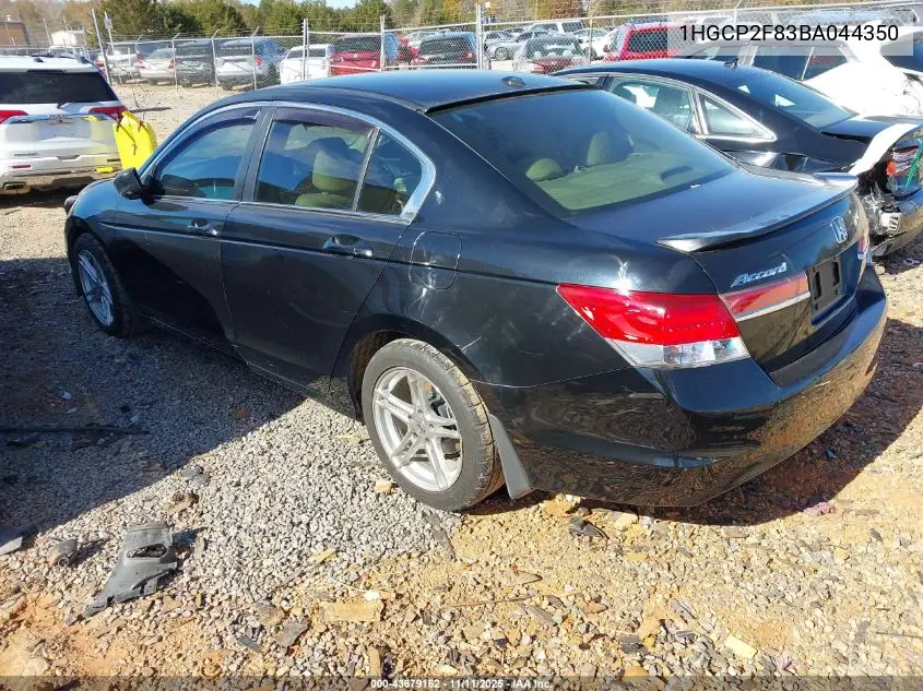 1HGCP2F83BA044350 2011 Honda Accord 2.4 Ex-L