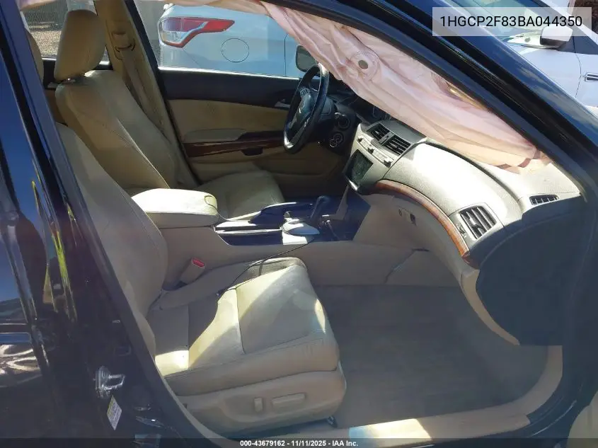 1HGCP2F83BA044350 2011 Honda Accord 2.4 Ex-L