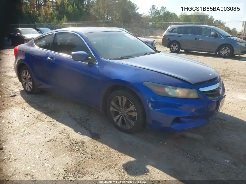 1HGCS1B85BA003085 2011 Honda Accord 2.4 Ex-L