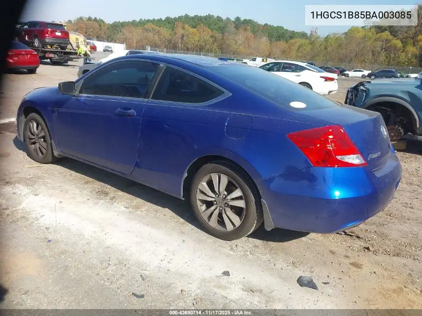 1HGCS1B85BA003085 2011 Honda Accord 2.4 Ex-L