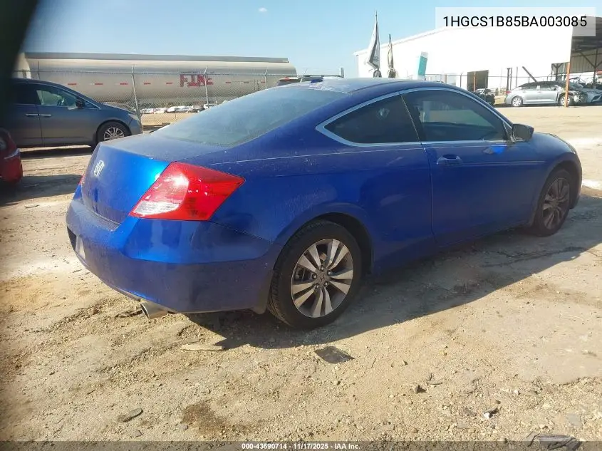 1HGCS1B85BA003085 2011 Honda Accord 2.4 Ex-L