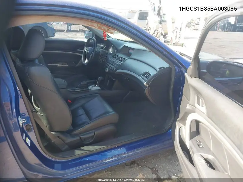 1HGCS1B85BA003085 2011 Honda Accord 2.4 Ex-L