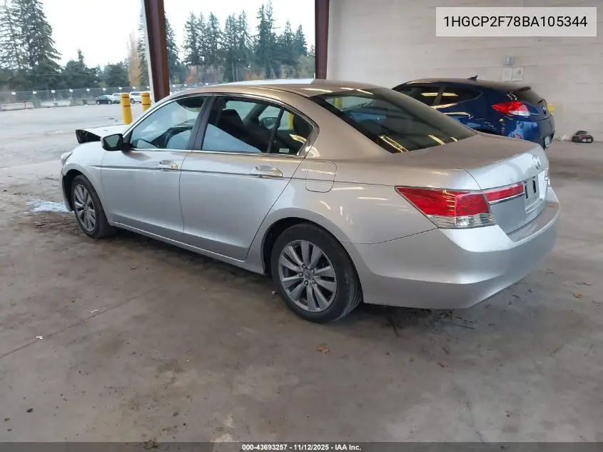 1HGCP2F78BA105344 2011 Honda Accord 2.4 Ex