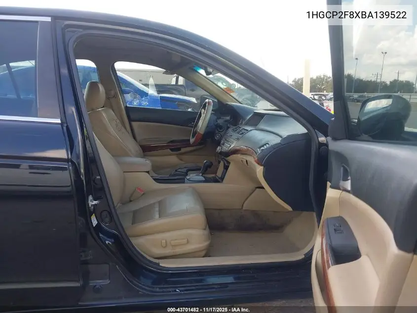 1HGCP2F8XBA139522 2011 Honda Accord 2.4 Ex-L