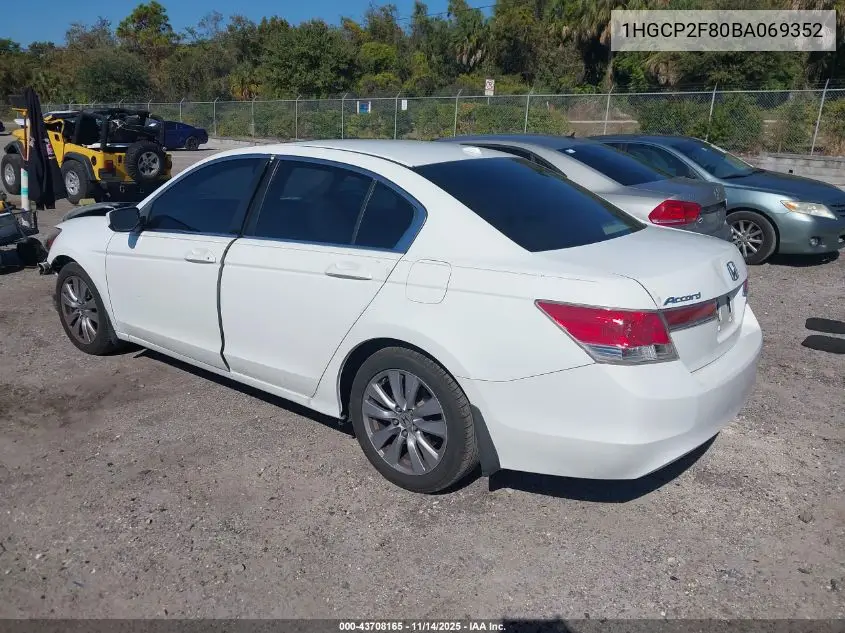 1HGCP2F80BA069352 2011 Honda Accord 2.4 Ex-L