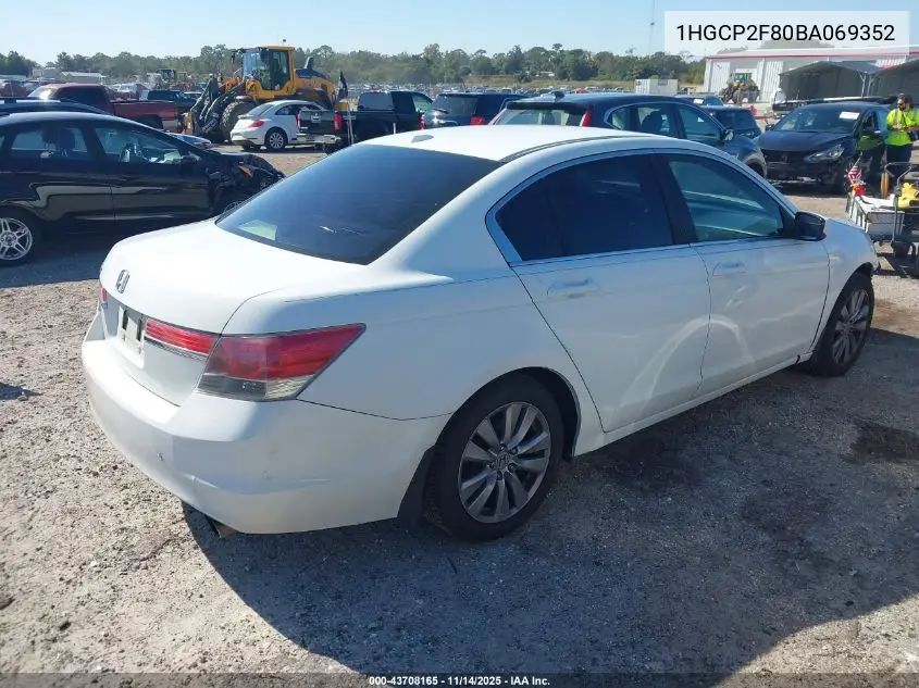 1HGCP2F80BA069352 2011 Honda Accord 2.4 Ex-L