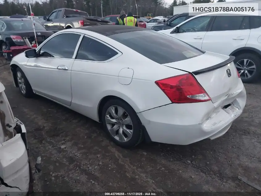 1HGCS1B78BA005176 2011 Honda Accord 2.4 Ex